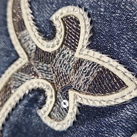 ROCK REVIVAL SEQUINS JULIE CROP DENIM JEAN - Picture 3 of 14